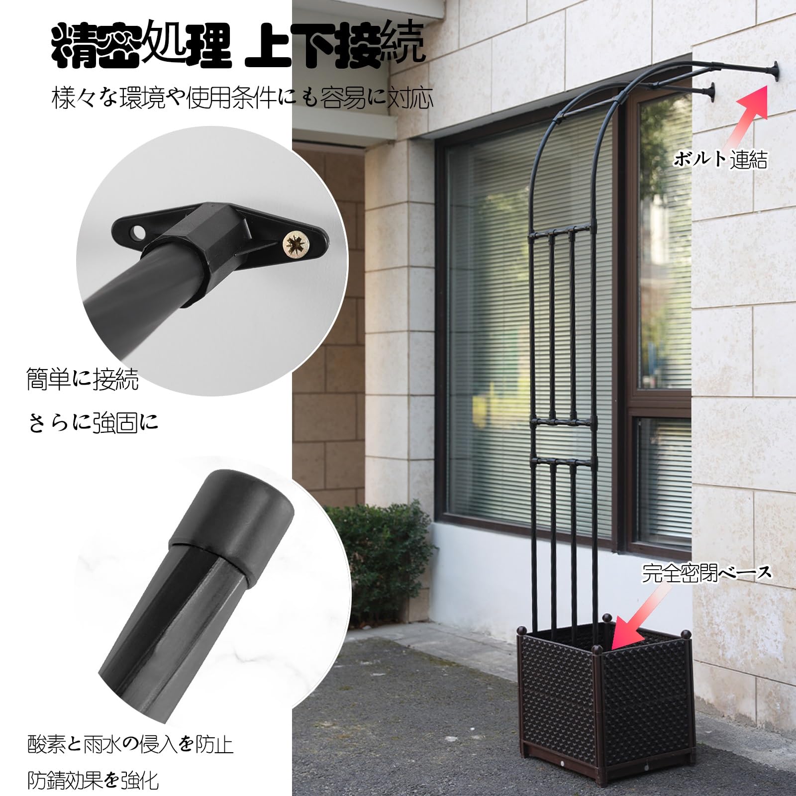 Amazon | SLHZM パーゴラ 組立キット 鋼管プラスチック被覆 工具不要の