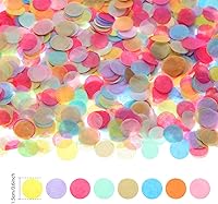 Vista 2 de TecUnite - Confeti redondo para decoración de bodas y fiestas de cumpleaños, 1.76 onzas