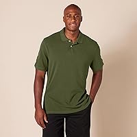 Vista 6 de Tienda Essentials Camiseta polo para hombre de manga corta y ajuste ajustado de algodón piqué