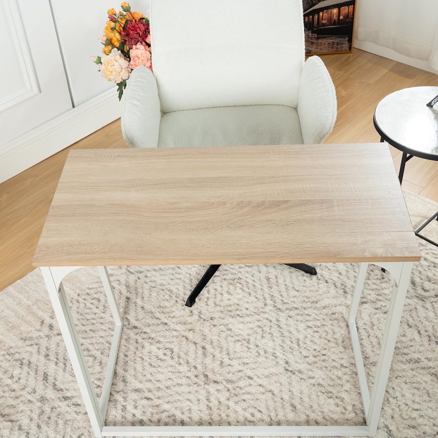 Soges Escritorio Plegable Pequeño, Mesa De Escritura Plegable Pequeña