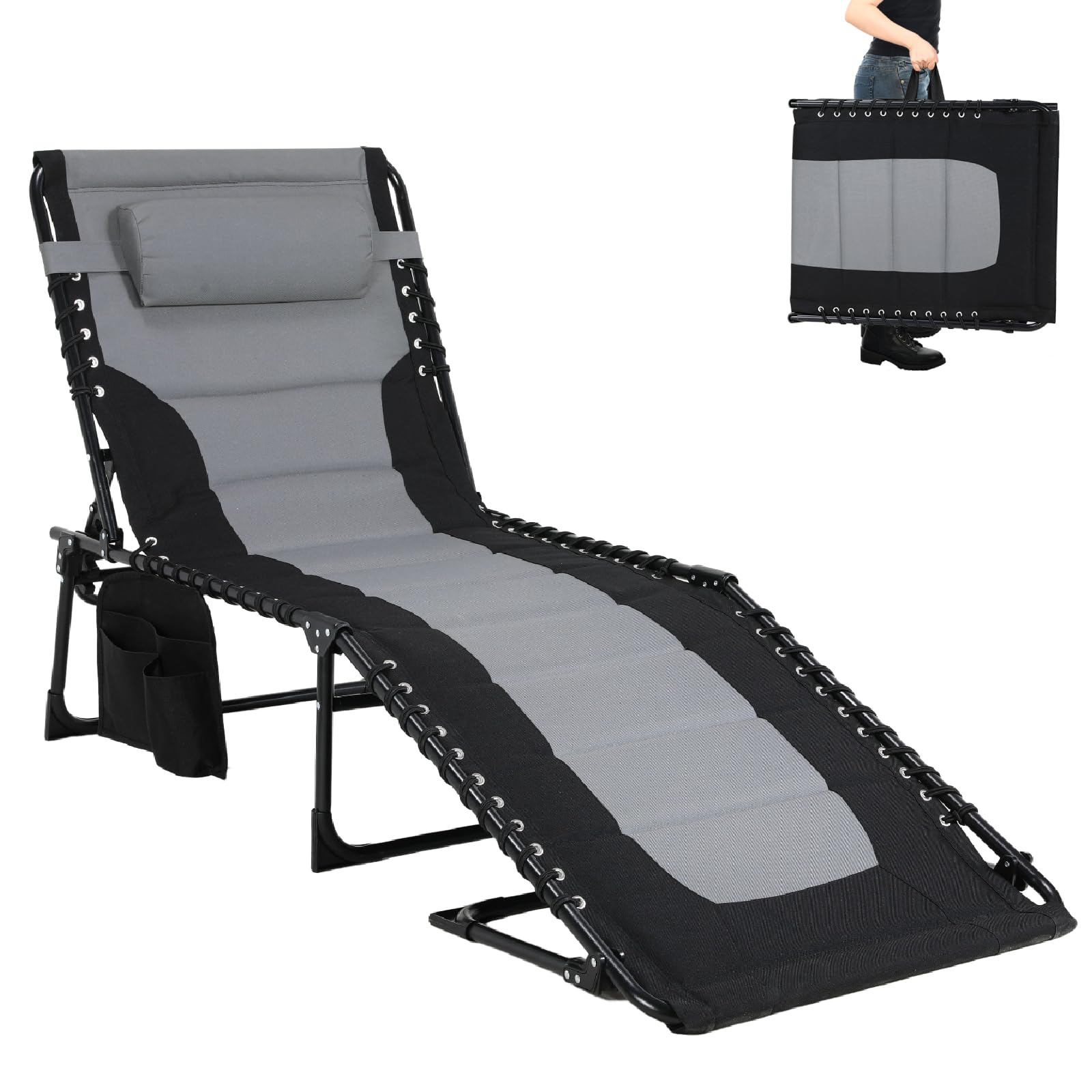 LIFERUN Transats Jardin Extérieur XXL Pliables, 199×66×35 cm – Chaise Longue Jardin Extérieur avec Dossier Réglable 5 Positions, Bain de Soleil Extra Large Jusqu’à 150 kg, Fauteuil Relax