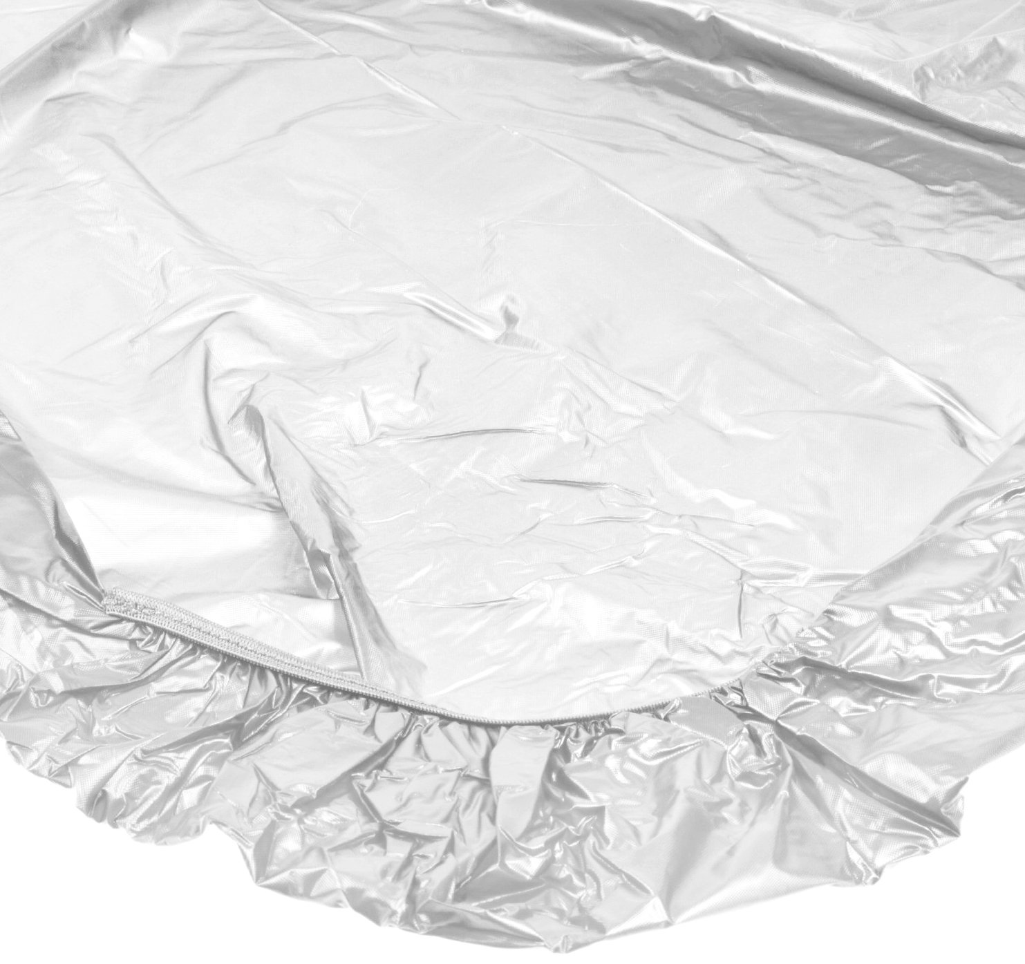 Fitted Table Cover, White Plastic, 30 x 96-In.