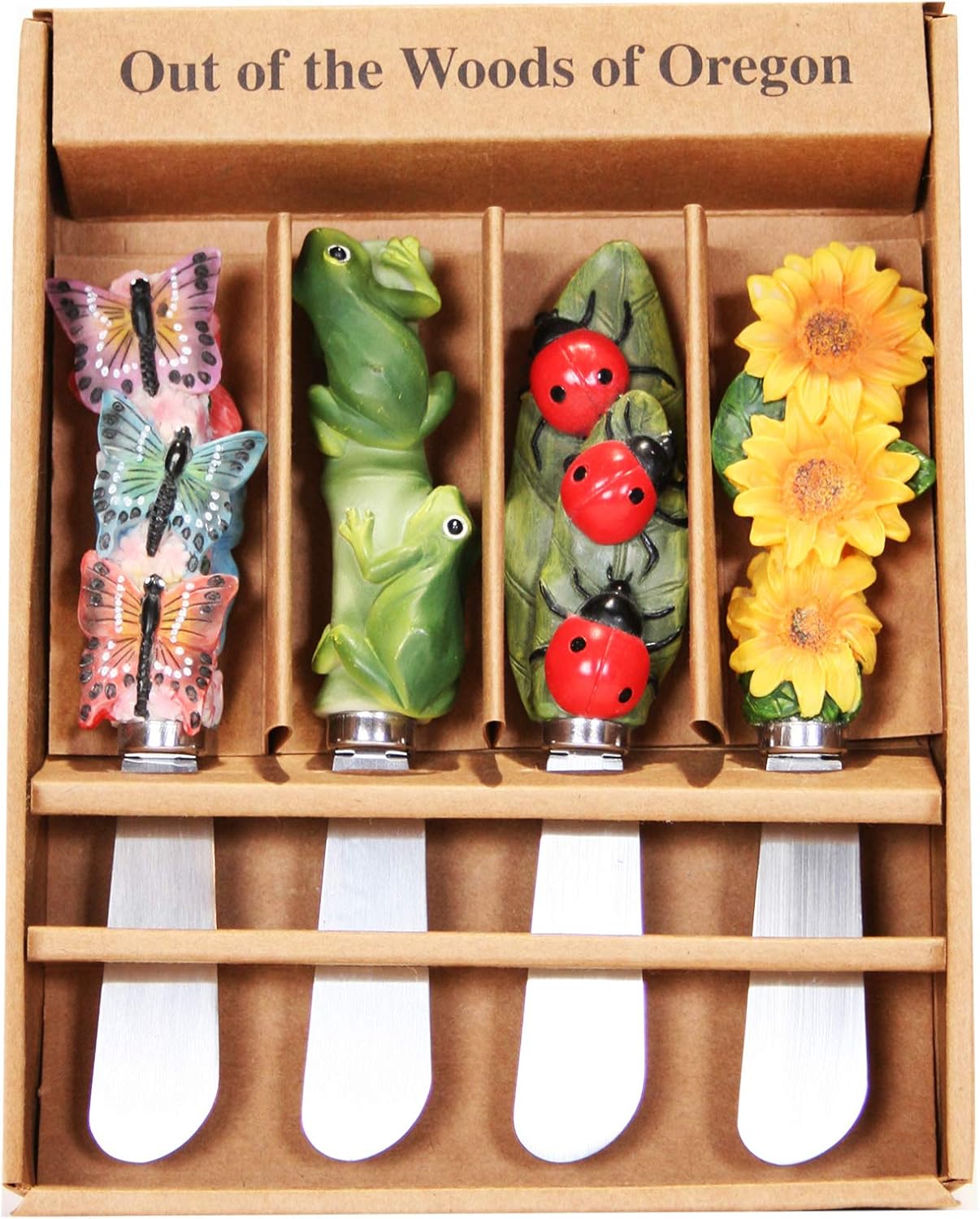 Cheese Spreader Knives Set of Four - In the Garden