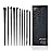 Jessup Eyeshadow Brush Set, 10Pcs Eye Makeup Brushes Professional for Blending Eye Shadow Liner Crease, Duo-end Brow Brush, Elegant Black T337