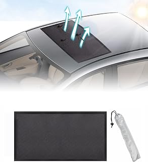 ESEWALAS Car Sunroof Sun Shade,Magnetic Screen Net Car Roof Cover,Universal Car Moon Roof Mesh Sun UV Protection Cover,Car Sunroof Sunshade (39.3"× 23.6")