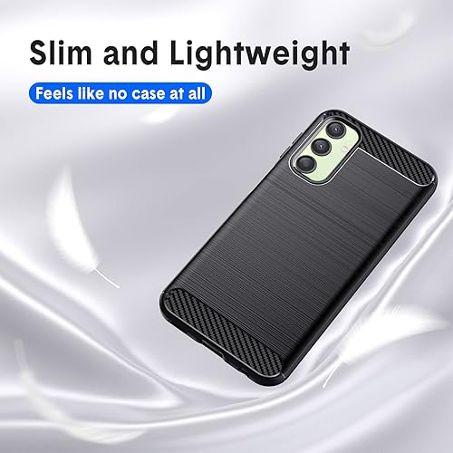 Miniatura 6 de Funda compatible con Samsung Galaxy A24 4G, TPU flexible textura cepillada antideslizante a prueba de golpes, protección militar a prueba de golpes,