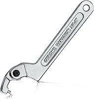 LEONTOOL Adjustable C Spanner Hook Wrench, 3/4-2" (19-51mm) Chrome Vanadium Steel Pin Spanner for Nuts, Bearings & Machinery