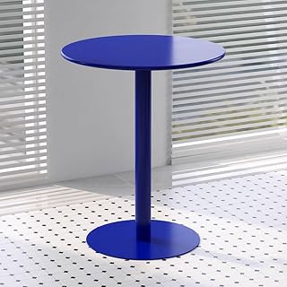 Mesa de bistró Mesa Redonda con Kit de instalación, Mesa de bistró Mesas Altas de Bar Mesa de mostrador Azul Mesa de Centro Mesa de Comedor con Pedestal para Pub Club Balcón al Aire Libre |