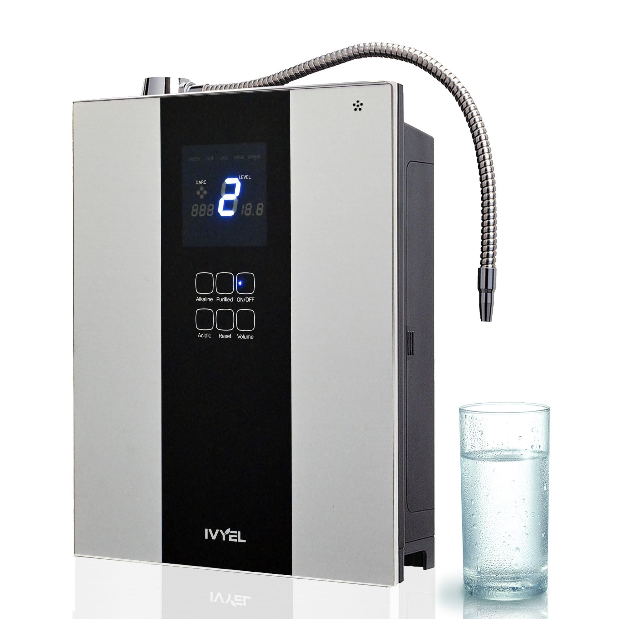 Korea-Made Ivyel PL Alkaline Water Machine,Water ionizer, Produces ph 8.5-10.0 Alkaline Water/Acidic Water/Hydrogen Water/Water Purifier Filter/