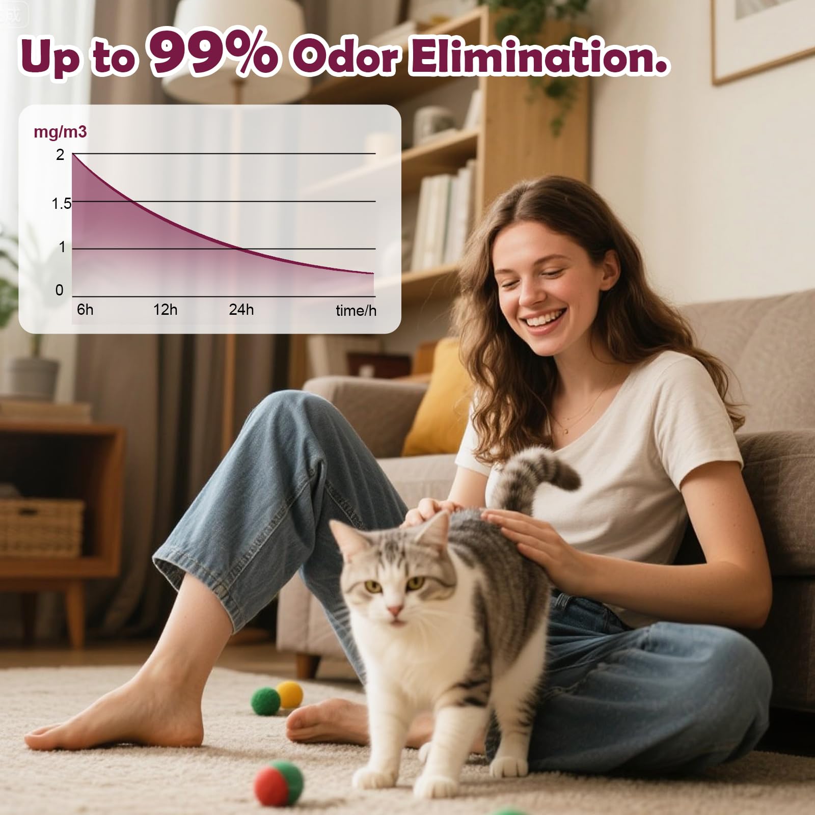 4-Pack Deodorizer Refills Compatible with Pet ScoopFree SmartSpin Self-Cleaning Cat Litter Box, Natural Plant-Based Air Freshener Cartridges, Lasts Up to 30 Days Each - image 5