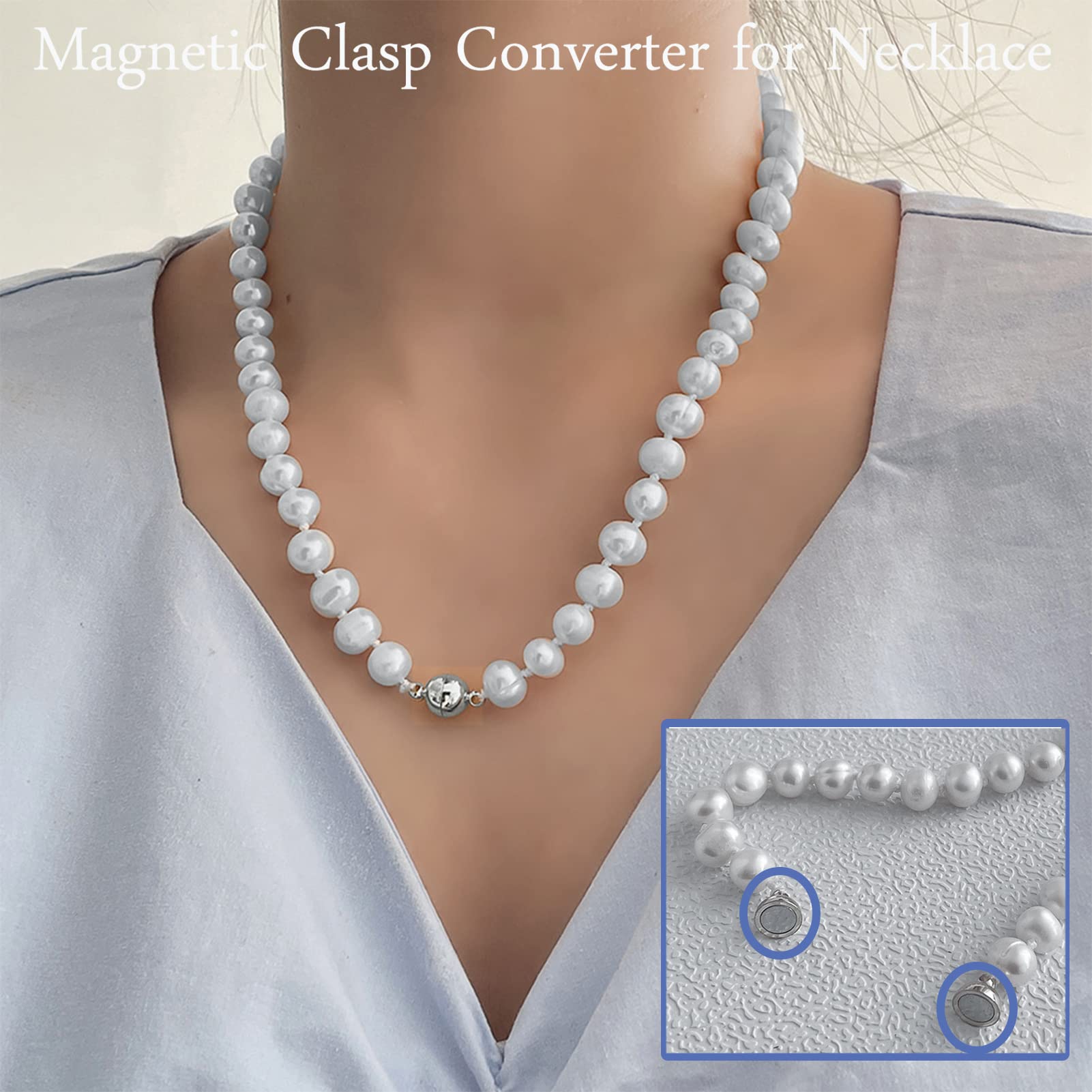 Lot De 8 Fermoirs Magnétiques Pour Bijoux 6.5x20mm - Or & Argent - Création DIY
