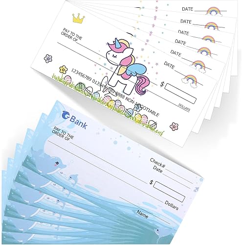 Miniatura 1 de Juego de chequeras para niños chequera para juguetes educativos juego de chequeras para niñas y niños regalo de cumpleaños para niños temas de