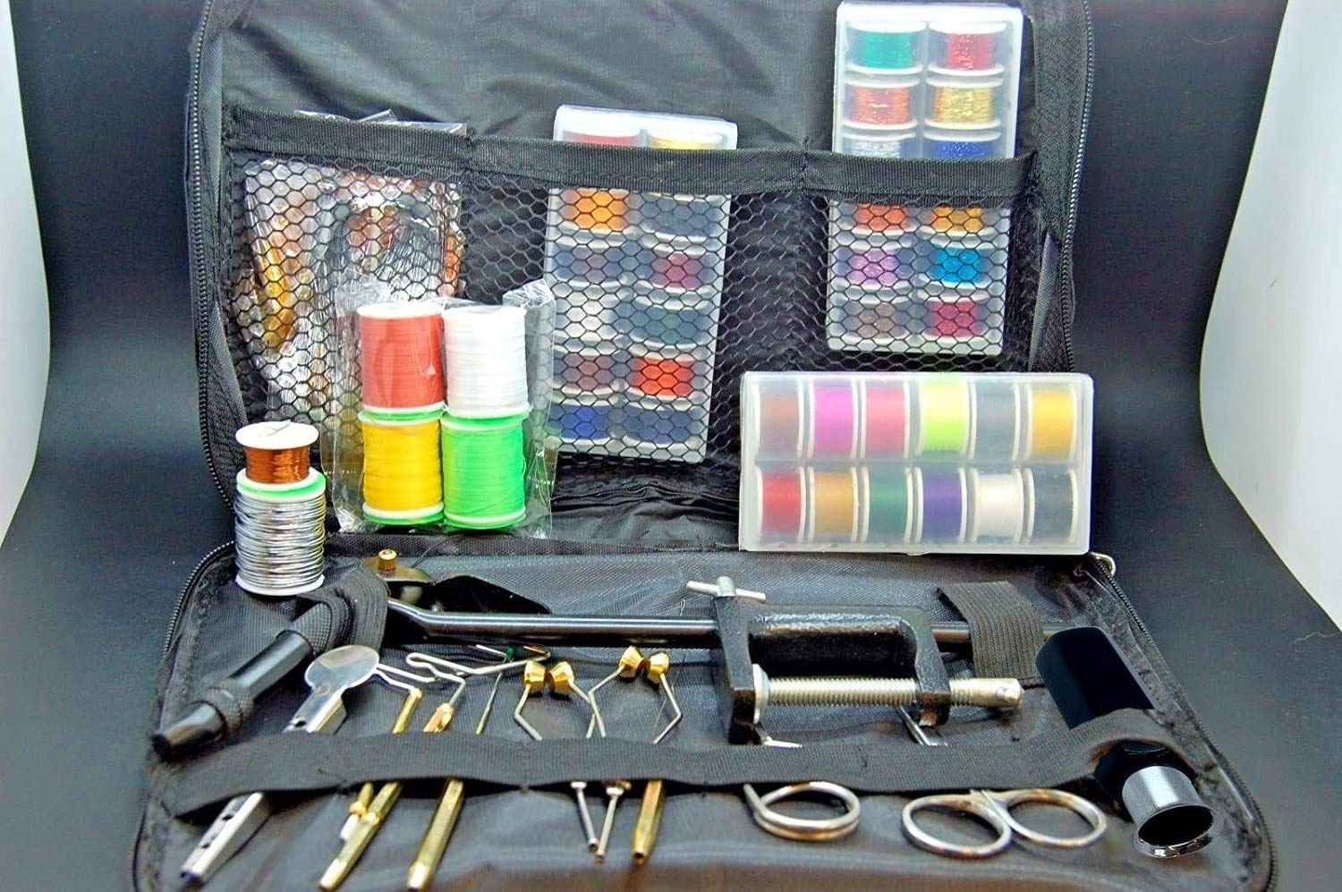 Olax Kit de Étau, Thread, Tinsel, Soie, Whip, Fil, Caisse pour Montage de Mouches