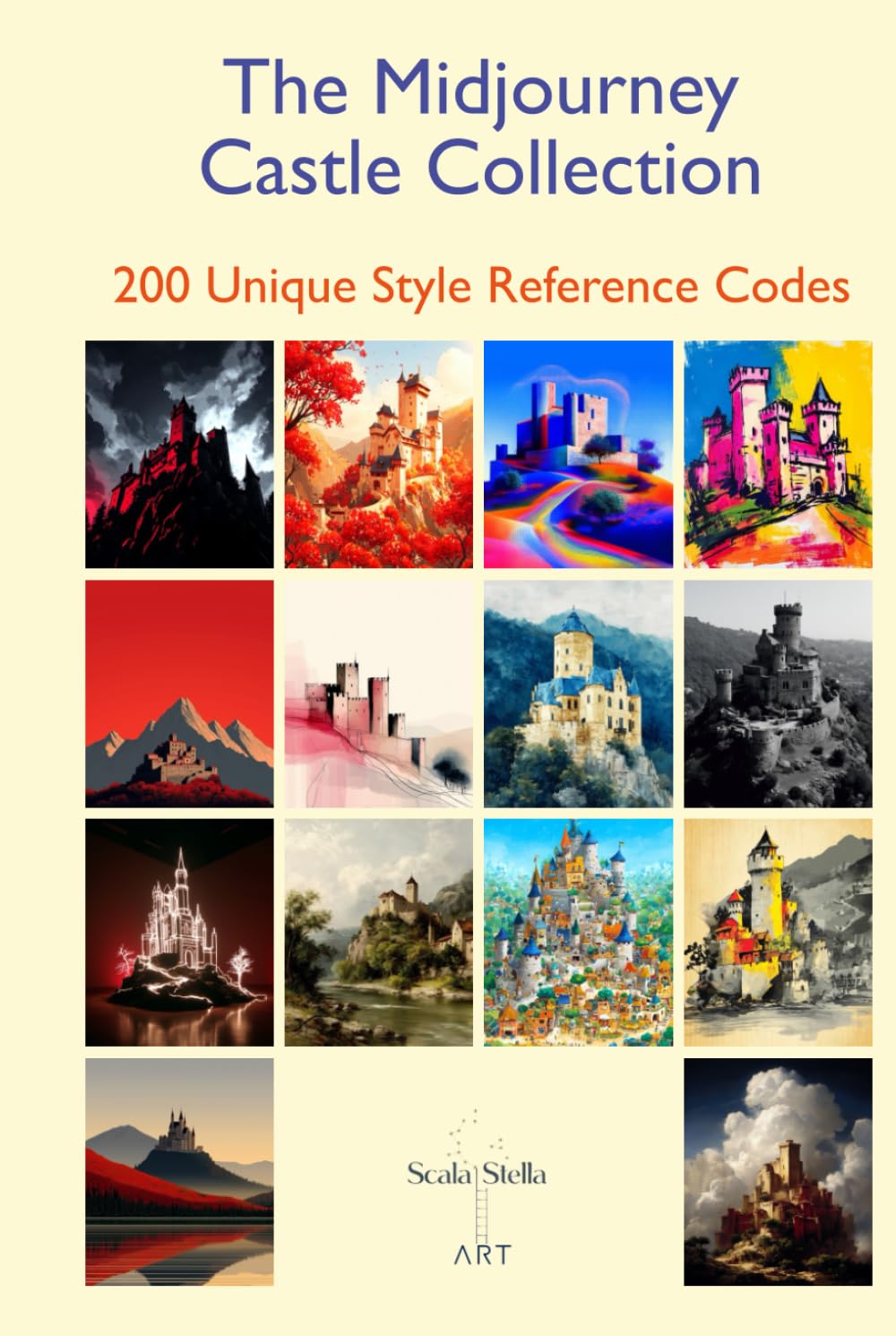 Codes de style Midjourney : collection de 200 invites de châteaux uniques