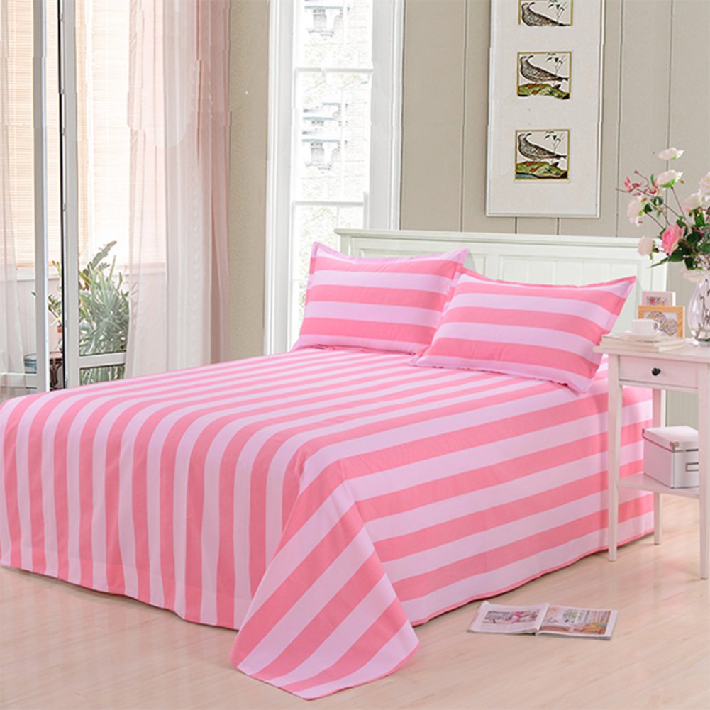 Draps en coton épais 250x350cm grand drap plat pour lits simples et doubles de maison