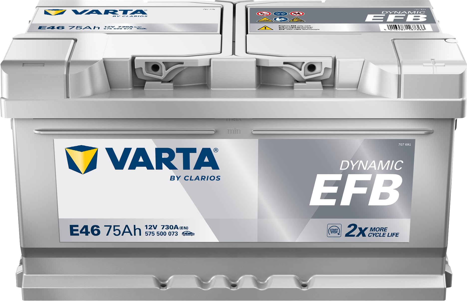 Varta 575500073D842 Autobatterien Blue Dynamic EFB 12 V 75 mAh 730 A Start Stop
