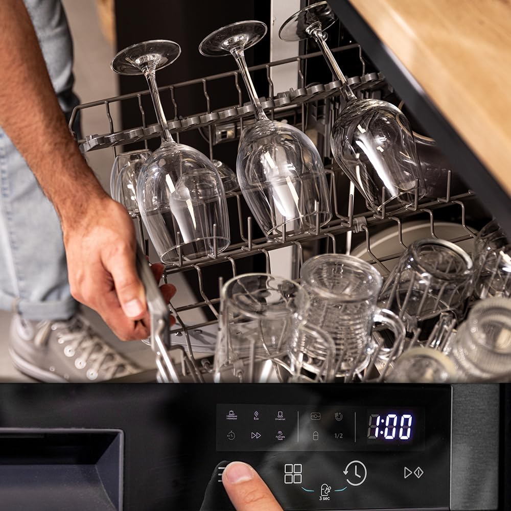 Cecotec Lavastoviglie Indipendente 60 cm Bolero Aguazero 6200 Inox D. Classe D, 14 Posate, 6 Programmi con Dual Zone Wash, Dry+, Turbo Dry+, Mezzo carico, Delay Start e Electronic AquaStop