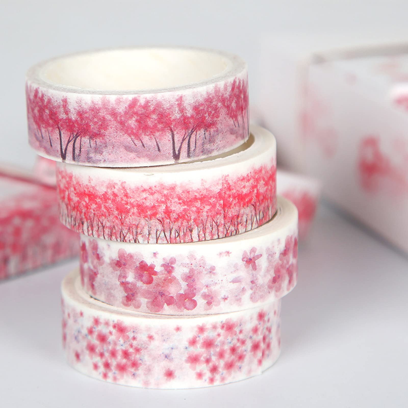 Washi Tape, 48 Rollos De Cinta Adhesiva Decorativa Washi Tape, Diseño De Flores, Cinta Decorativa para Manualidades, para Álbumes De Recortes, Envolver Regalos, Bricolaje,O