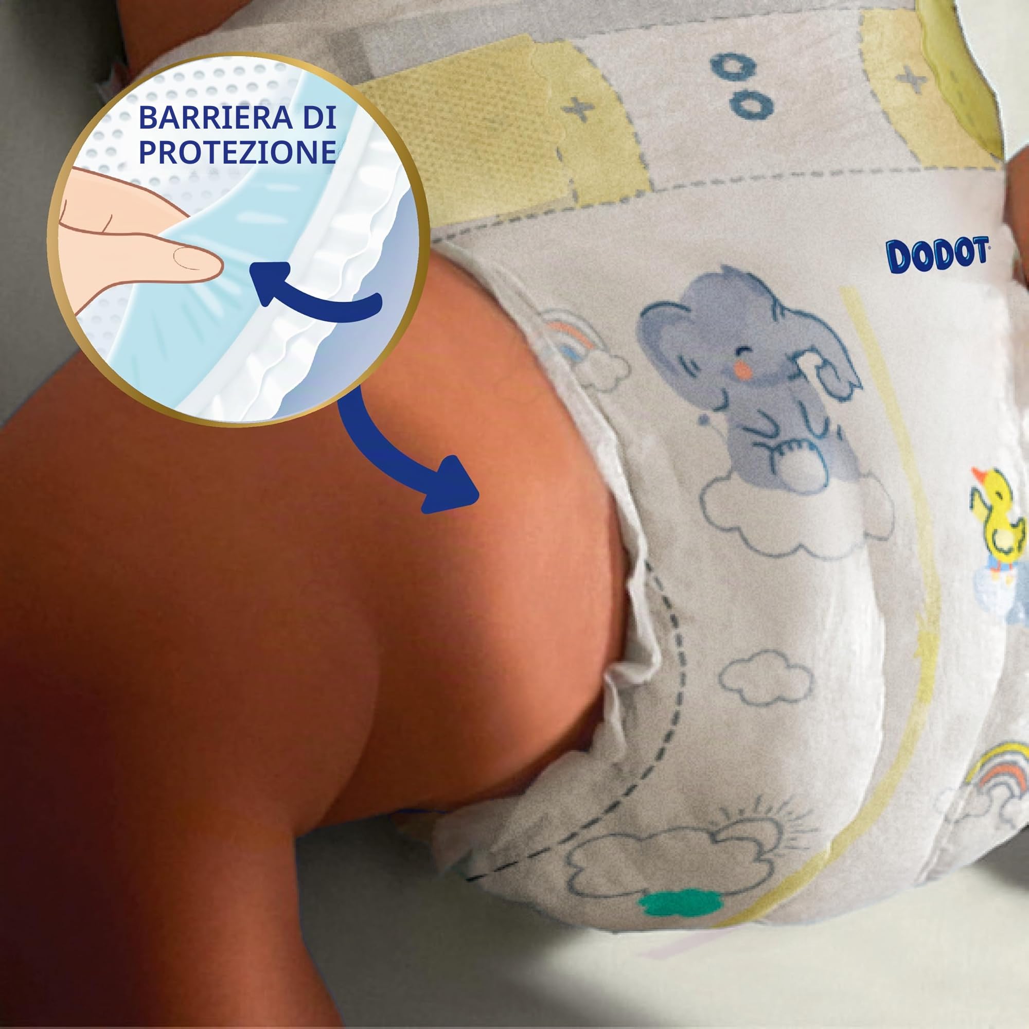 Dodot Pannolini per neonati sensibili taglia 3 (6-10 kg), 224 pannoli+40 salviette (4 x 10) in omaggio acqua senza plastica, protezione ottimale della pelle Dodot , Pacchetto mensile
