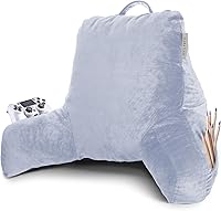 Vista 67 de Clara Clark - Almohada de lectura con espuma viscoelástica triturada, incluye 2 almohadas de soporte para el cuello y la zona lumbar, diseñada