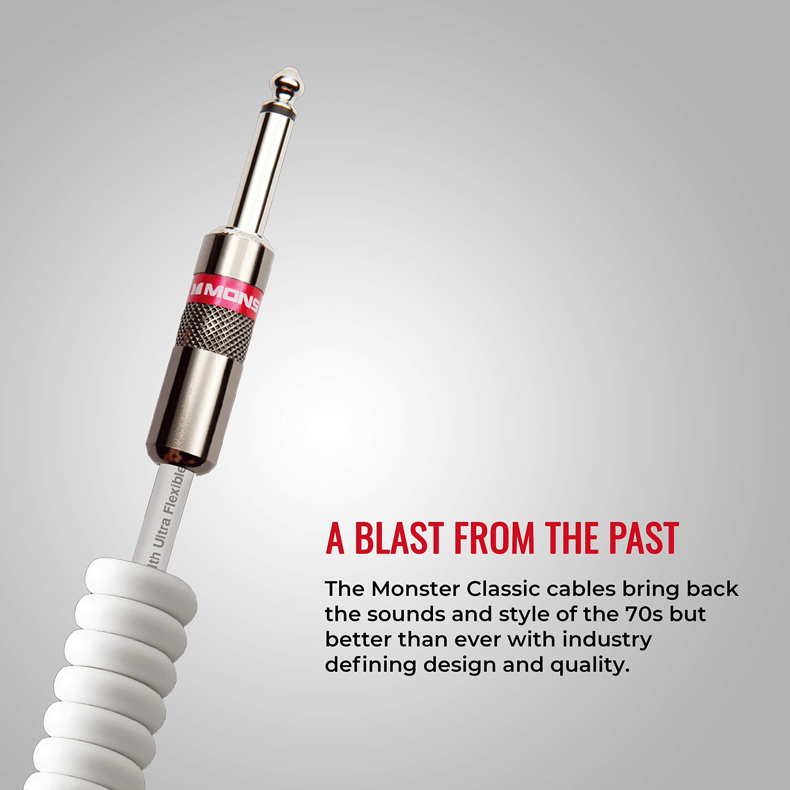 Monster Prolink Monster Classic - Cable de instrumento (3,6 m), color blanco