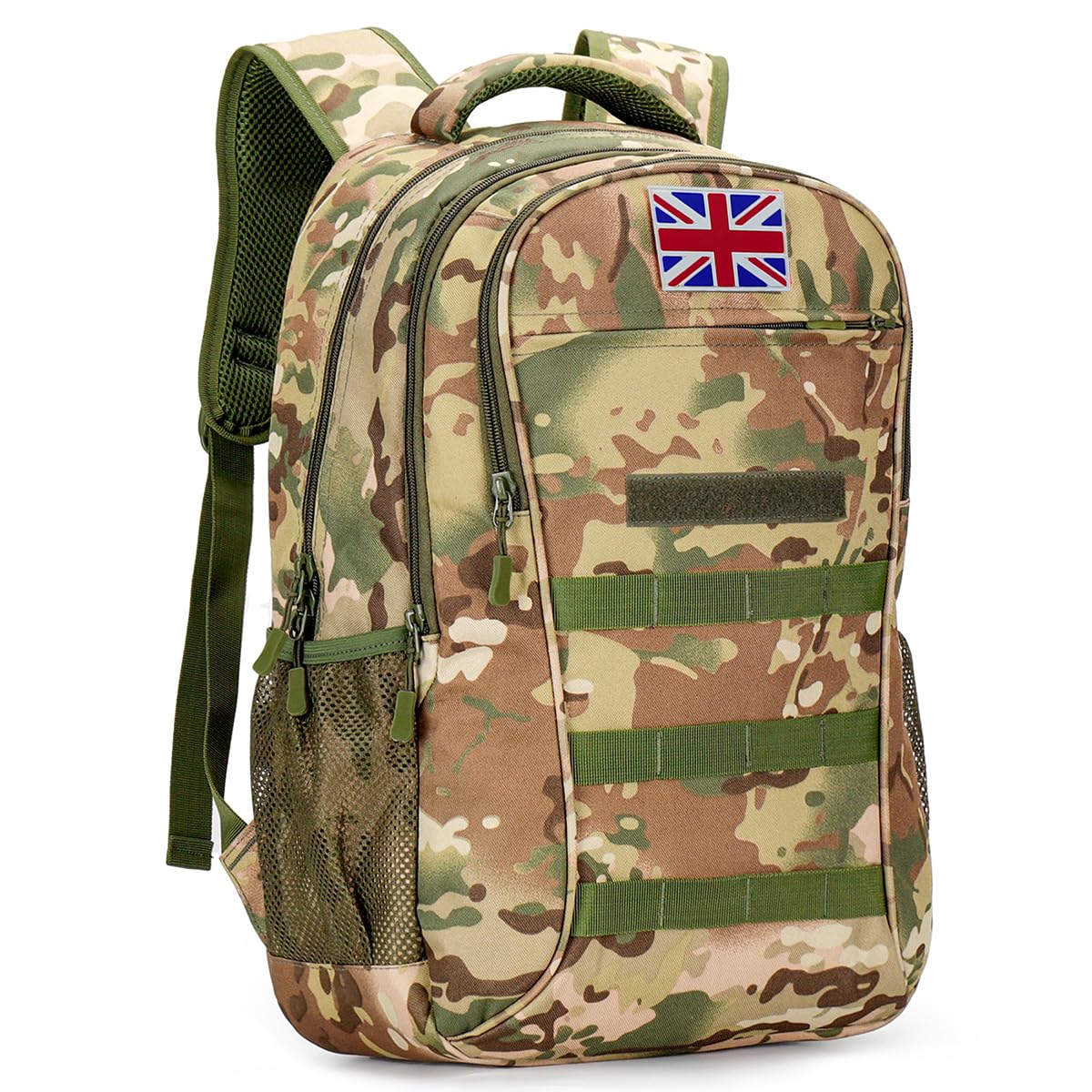 outdoor plus 40L Tactical Military Hiking Backpack, USB Type-C for Boys Men