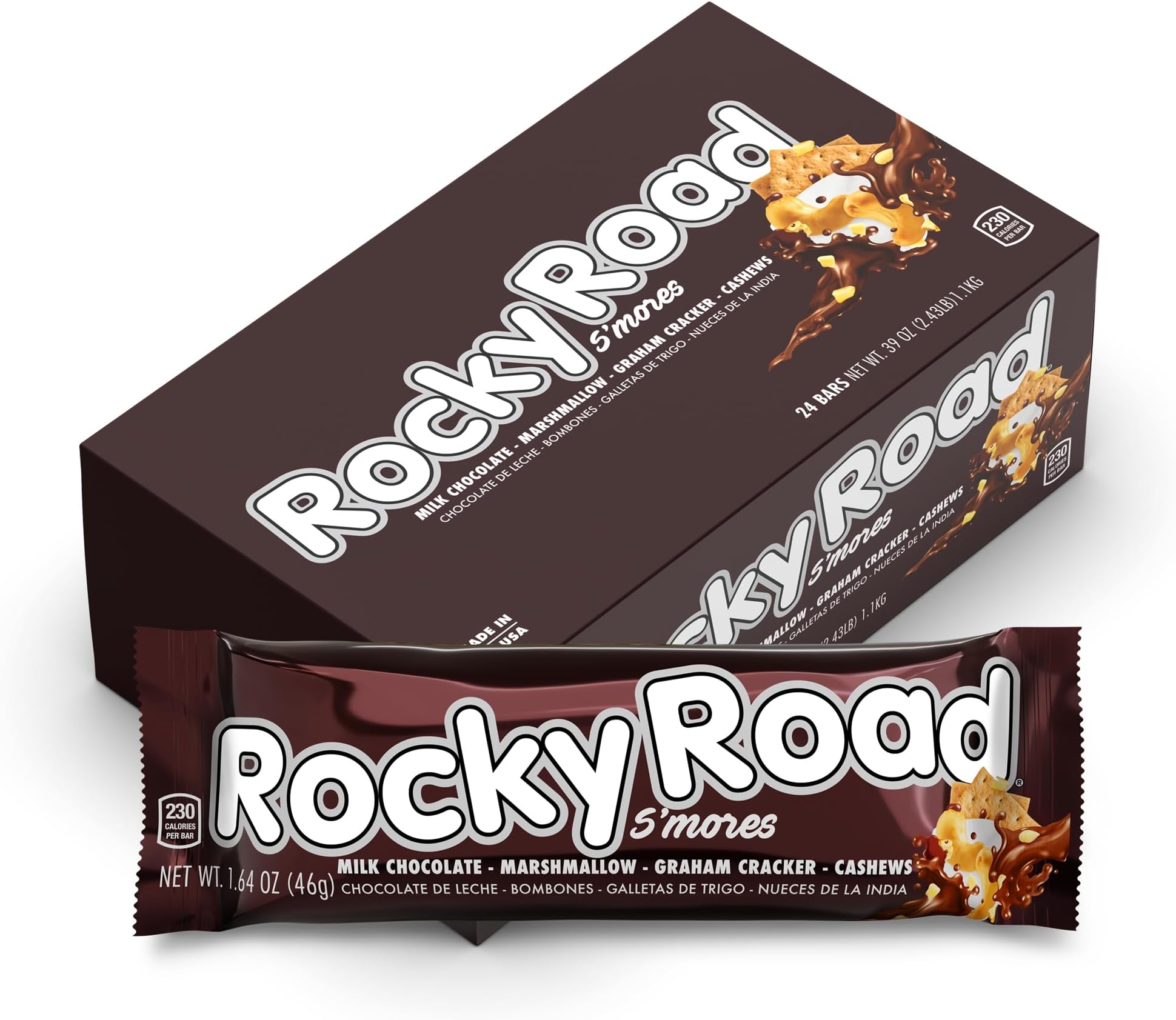 Rocky Road S'mores Candy Bar - Pack of 24