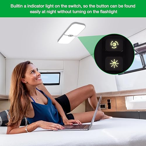 Miniatura 7 de Luces interiores de caravana, 1800 lúmenes, 204 LED, regulables, luces LED para caravana, accesorios interiores de 12 V voltios, luz de techo de 3