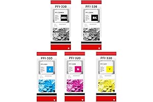 Pigment Ink Tank Bundle for Canon PFI 320 TM300 TM305 Printers