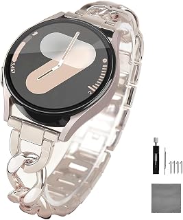 TICFROG Metal Smart Watch Bands Replacement Watch Belt Skin-friendly Waterproof Sweatproof for Women with Adjustment Tools