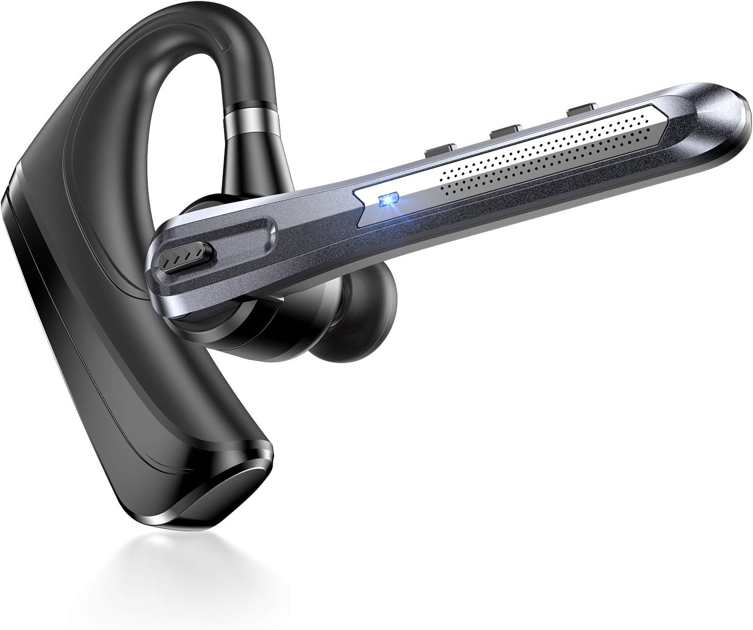 GPEESTRAC Bluetooth Headset Active Noise Cancelling Bluetooth Headphones, Bluetooth Earpiece CVC8.0 Dual-Mic Hands-Free Comfortable Earbud 240 Hrs Standby Time for Business/Workout/Driving Grey