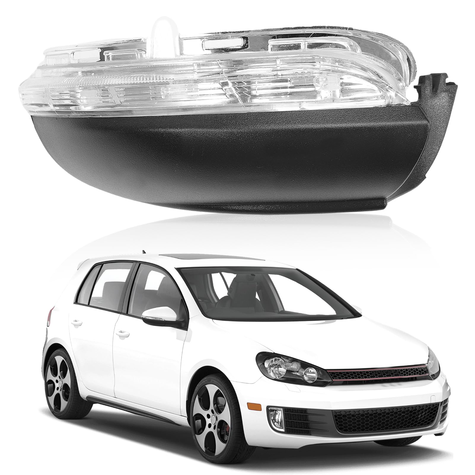 Indicatori di direzione specchietto retrovisore per Golf 6 MK6 /GTI / R20, Freccia luci spiegelblinker Laterale per Tou-ran 2011-2015 5K0949102 (Destra - Lato Passeggero)