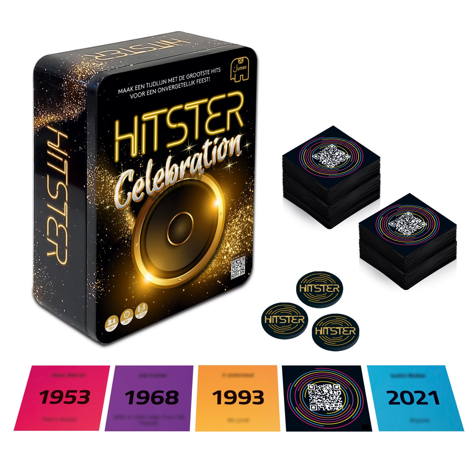 Hitster, Celebration, Musikspiel, Kartenspiel, Actionspiel mit Musik