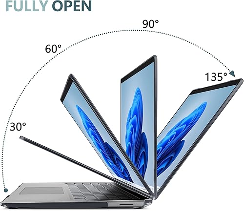 Miniatura 8 de TWOLSKOO Funda para portátil Microsoft Surface de 13.5" 543 con reposamanos de metal modelo 19511868, carcasa rígida de plástico protector y