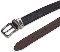 Vista 32 de Levi's Cinturón para niños grandes, cinturón reversible dos en uno informal apto para la escuela Negro/Marrón Bisel