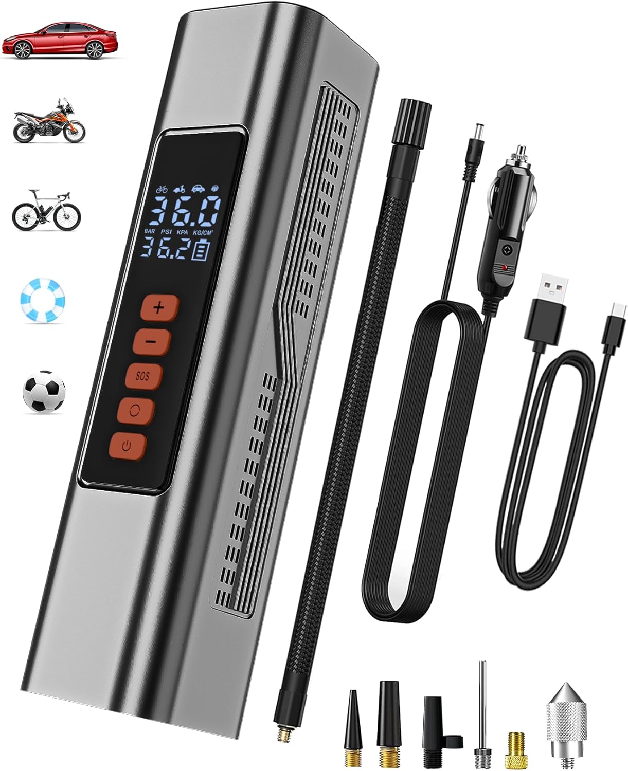 TEMOLA Tire Inflator Portable Air Compressor, 150PSI