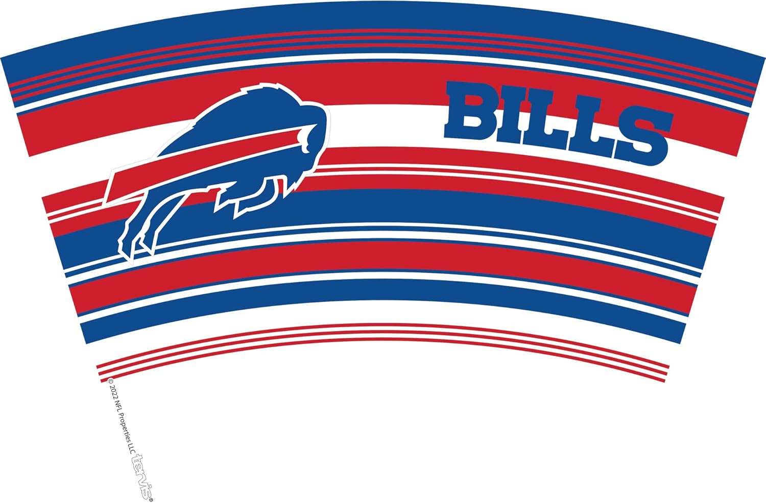Tervis NFL Buffalo Bills - Hype Stripes Made in USA Double Walled Insulated Tumbler Travel Cup Keeps Drinks Cold & Hot, 24oz, Classic - Image 2