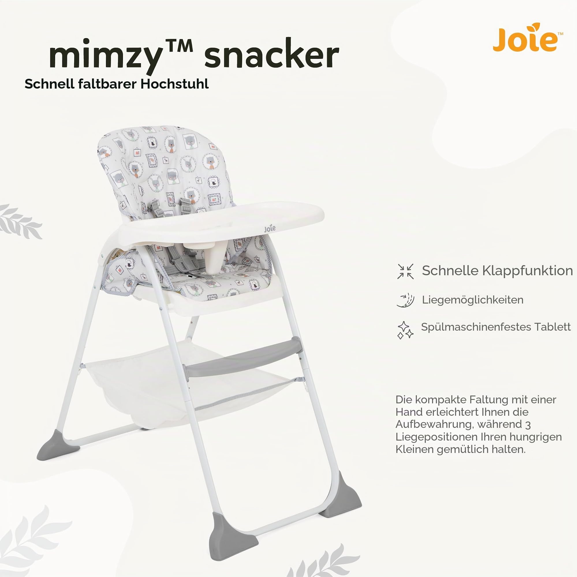 Joie Mimzy Snacker Hochstuhl mit großem Tablett Portrait | H1127AAPOR000