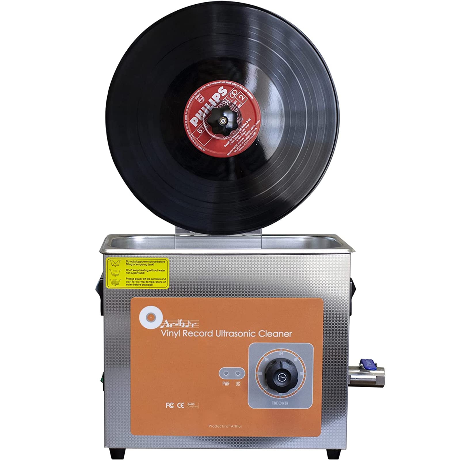 Máquina De Limpieza Ultrasónica, Limpiador De Discos De Vinilo Eléctrico De Calefacción, Limpia 1-6 Discos De Vinilo, para Gafas, Reloj, Instrumento Musical, Función De Temporización Digital