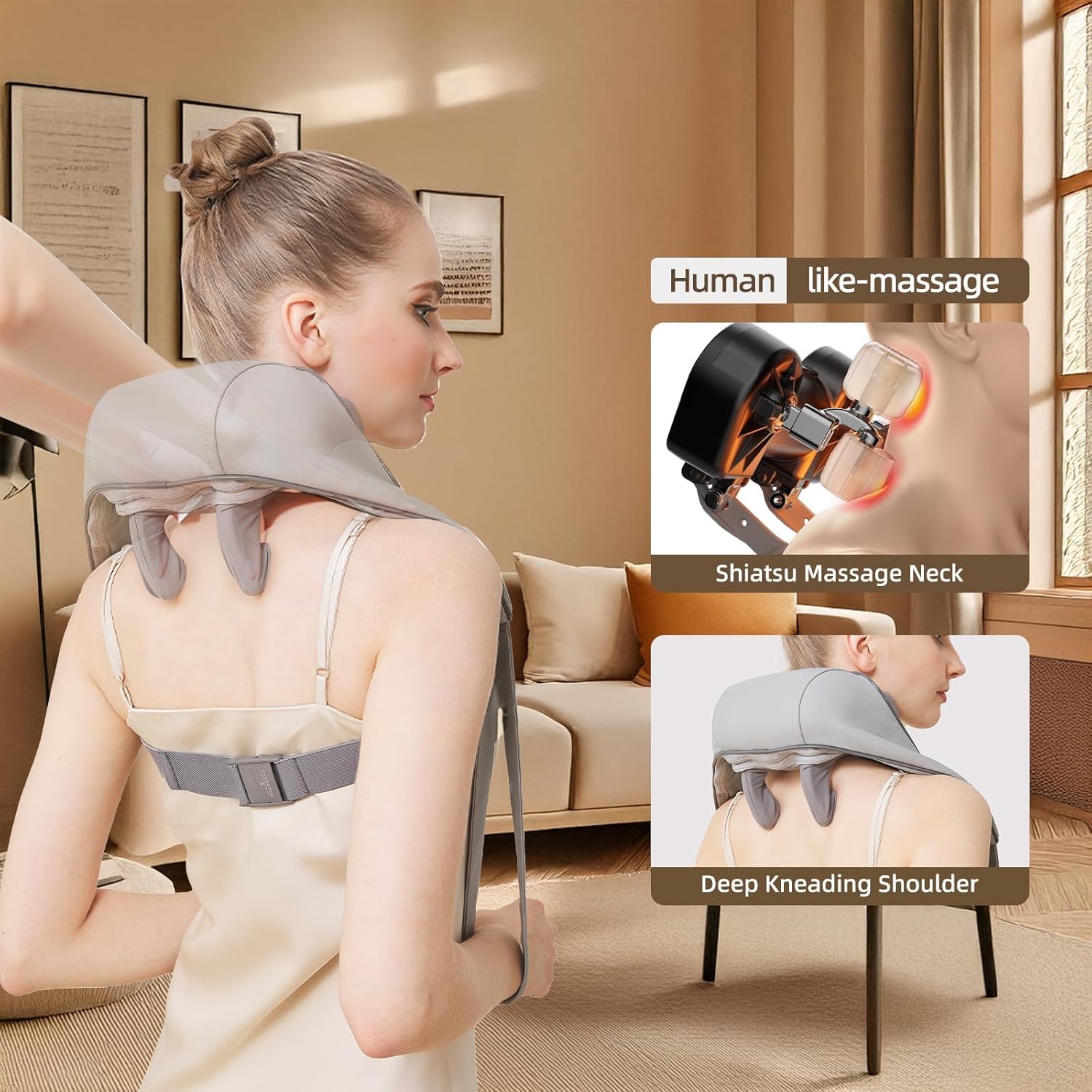 Electric 5D cervical massage machine for body massage, deep tissue neck, back, shoulders, waist and legs for AMV Mart Neck and Back Sazzer, along with heating from cervical pain relief as well as heating, pain and relief Electric 5D cervical massage machine for body massage, deep tissue neck, back, shoulders, waist and legs for AMV Mart Neck and Back Sazzer, along with heating from cervical pain relief as well as heating, pain and relief