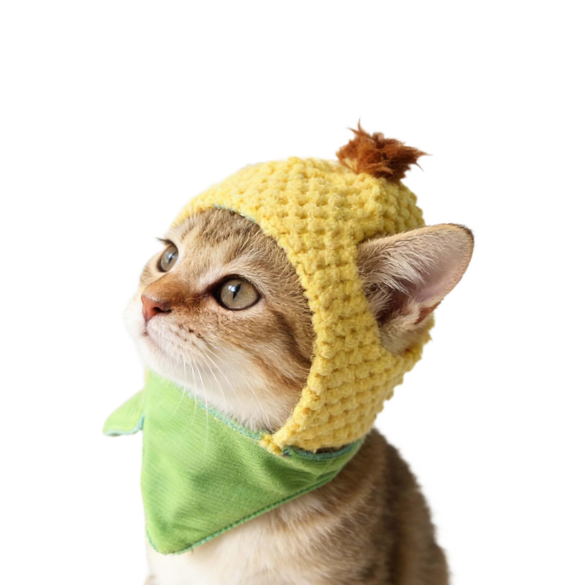 Corn Hat Headgear for Pets Cat Dog Funny Leaking Ear Hat Cartoon Photo Transformation Pet Supplies Cute Costume Accessories