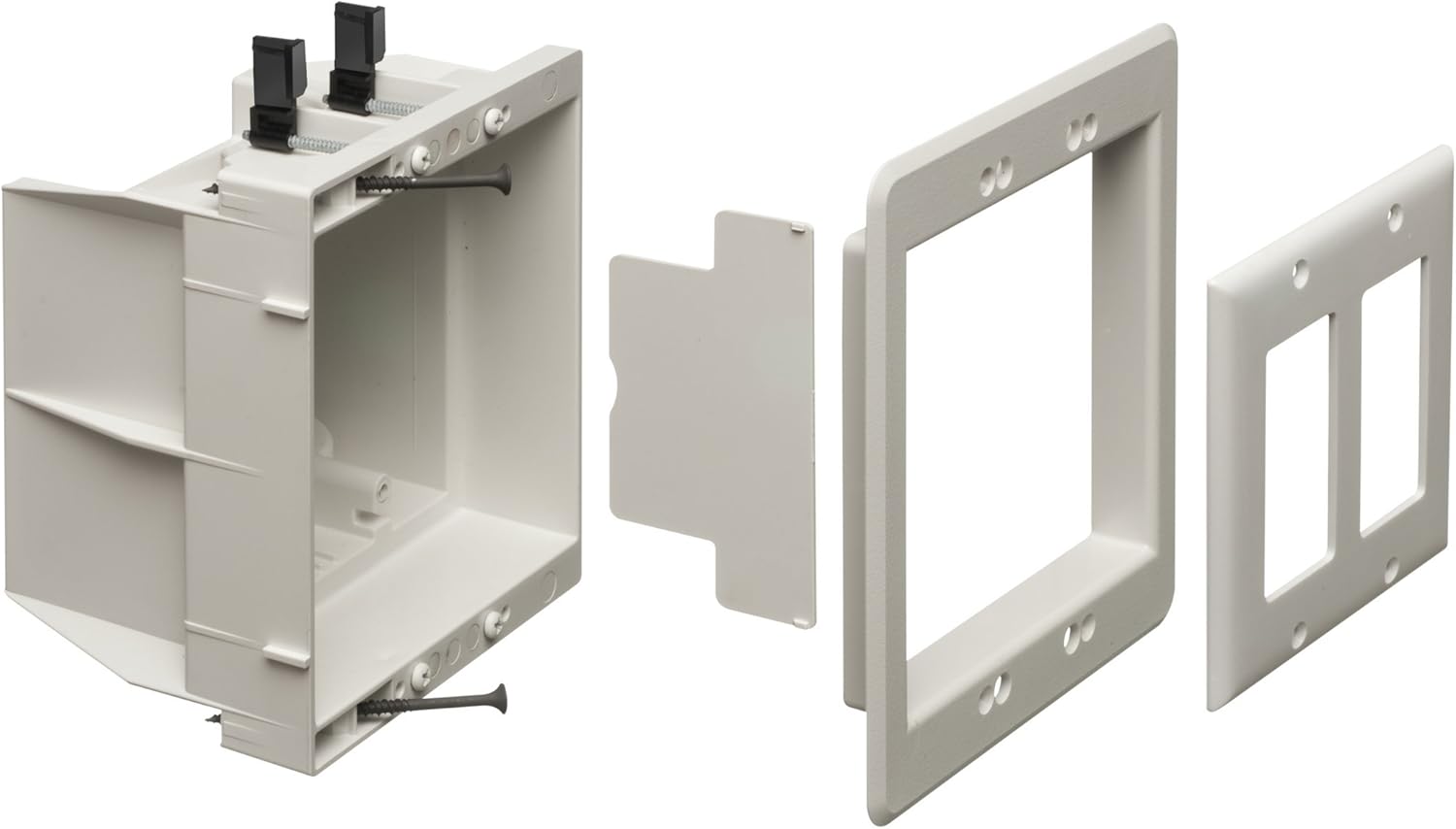 Arlington Industries DVFR2W-1 Wall Plate, 2 Gang, White