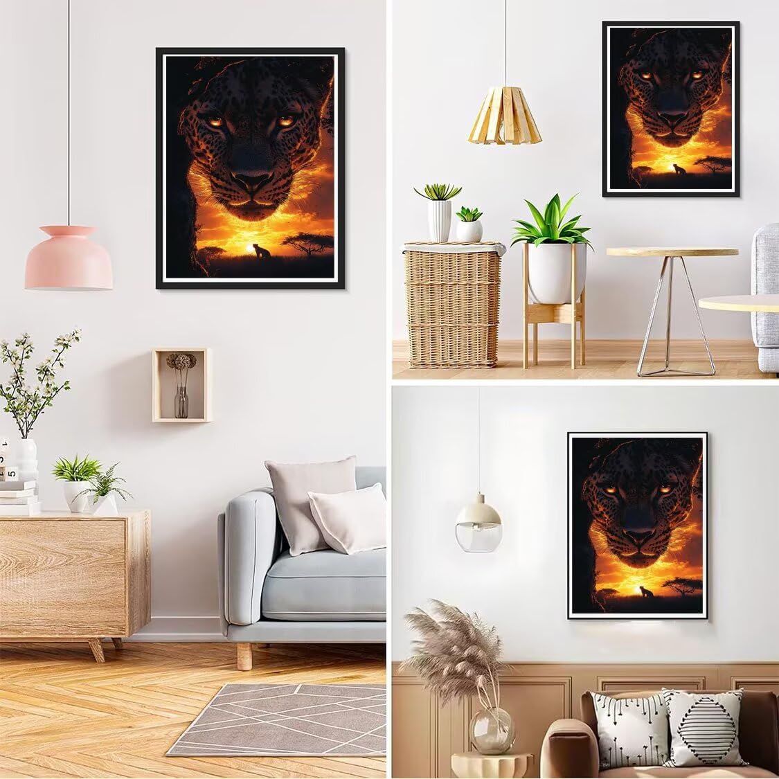 Diamentowe malowanie lampart, malowanie diamentowe dla dziewczynki, łąka, 5D diamenty, kryształowy zestaw do haftu krzyżykowego, DIY koraliki do przyklejania hobby kreatywne dorosłe, dekoracja domu