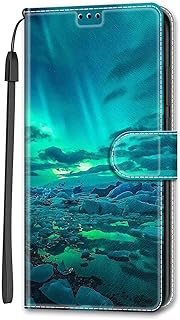 Rnrieyta Miagon - Funda tipo cartera para Honor 70 Lite, funda de piel con tapa y ranura para tarjetas de crédito, soporte para tarjetas de identificación, color verde aurora