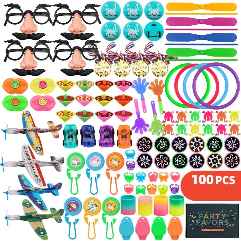Pinata Filler Toys Party Favor Assortment For Kids Birthday (100 pieces)