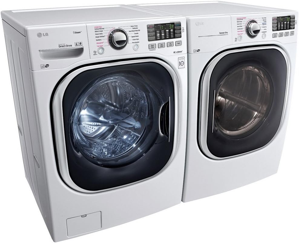 WM4370HWA+DLEX4370W-Turbo Series Ultra-Capacity Laundry System with SteamPURE WHITE COLOR