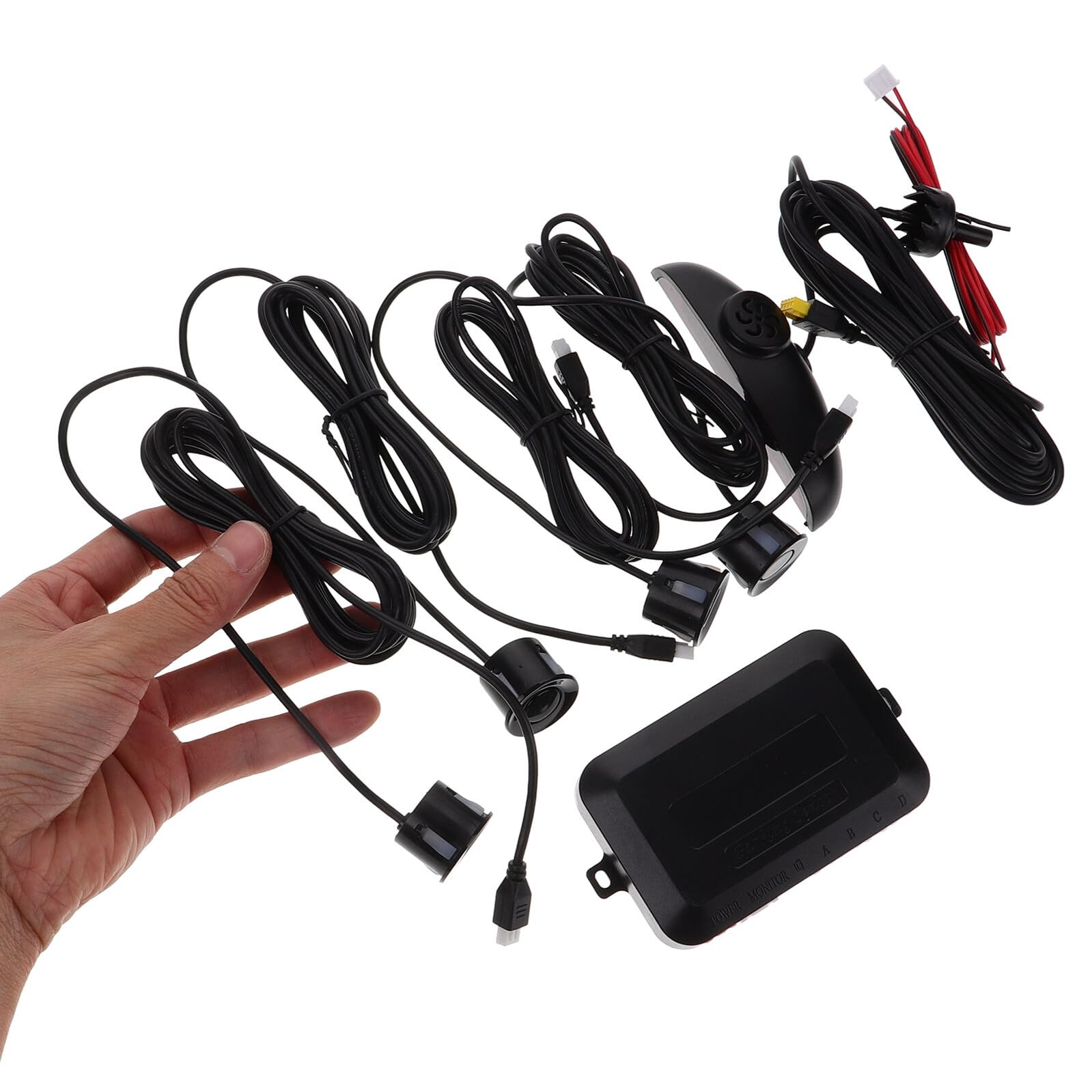 Kit Sensori Parcheggio Posteriori Auto Impianto Avviso Retromarcia Veicoli Comandi Vocali Chiari Rilevamento Preciso Ostacoli Installazione Rapida Vari Modelli Copertura Completa