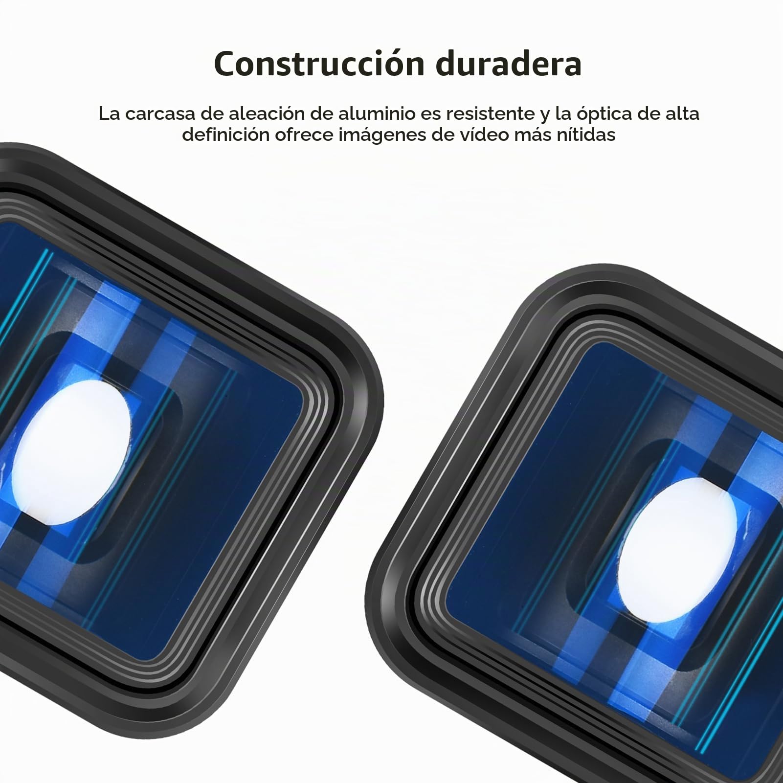 Andoer Lente de película anamórfica para teléfono móvil Lente de Cine con deformación 1.55X Lente de película para teléfono con Clips de Lente universales Bolsa de Transporte