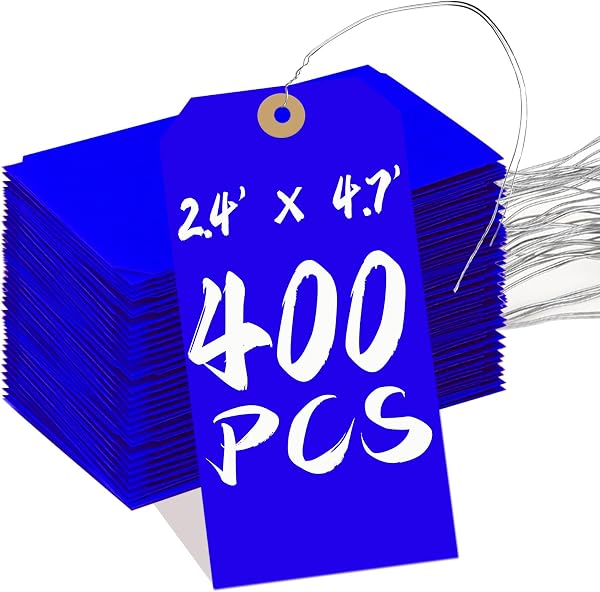 400 Pcs Hang Tags with Wire Attached Series