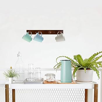 Amazon.co.jp: 壁掛けフック ウォールハンガー 木製 4連 整理整頓 省